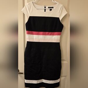 White House Black Market Mini Dress with Pink and White Accents